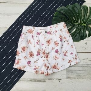 American Eagle| Mom Short Floral High Waisted Denim Size 00